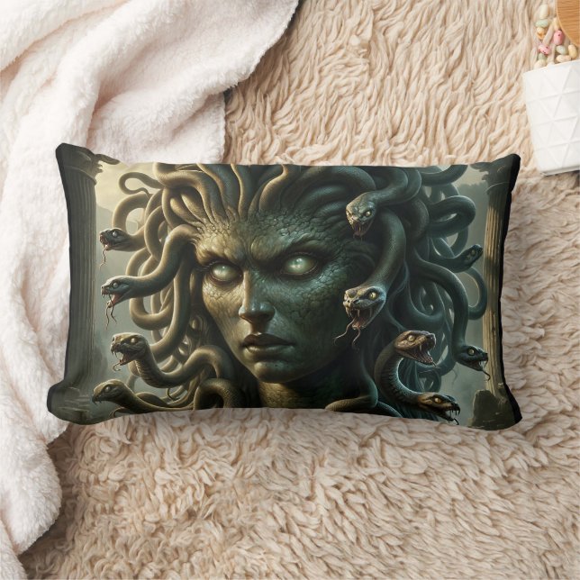 Almofada Lombar Olhar da Medusa Cabeça de Cobras da Morte (Cobertor)