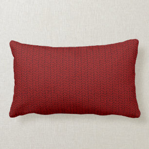 Almofada Lombar Olhar vermelho do Weave de Borgonha