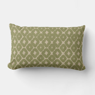 Almofada Lombar Olive and cream Boho Geometric Throw Pillow