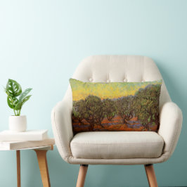Almofada Lombar Oliveiral, Céu Laranja por Vincent van Gogh