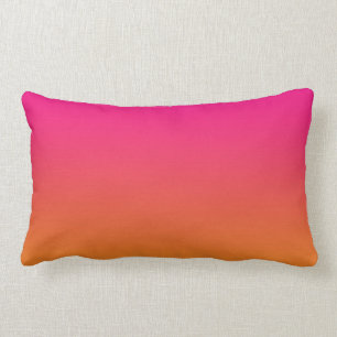 Almofada Lombar "Ombre cor-de-rosa e alaranjado"
