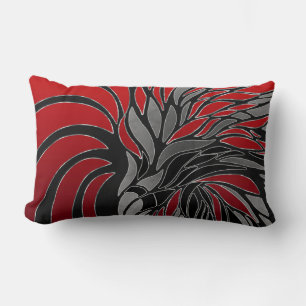 Almofada Lombar ondas abstrato, linhas, folhas, design moderna