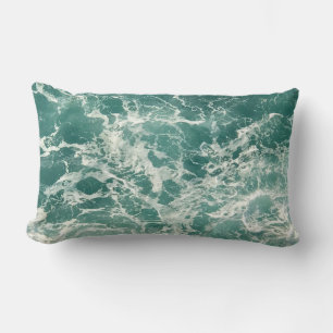 Almofada Lombar Ondas Verdes Azuis