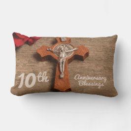 Almofada Lombar Ordenação do Padre 10º Aniversário Rosa e Rosary