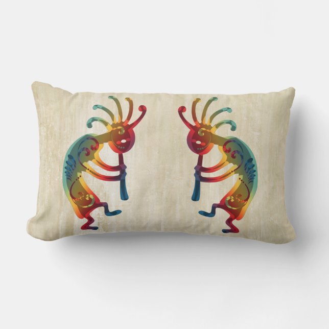 Almofada Lombar Ornamento de KOKOPELLI + suas ideias (Frente)