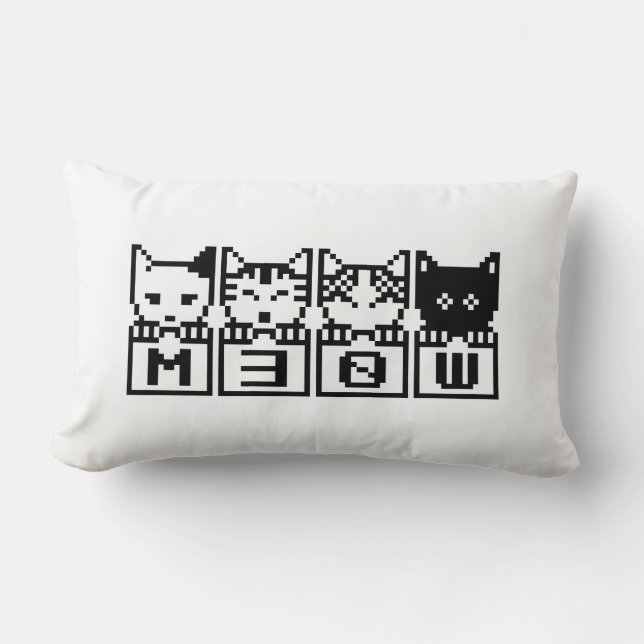 ALMOFADA LOMBAR OS GATOS DE 8 BITS M30W (Frente)