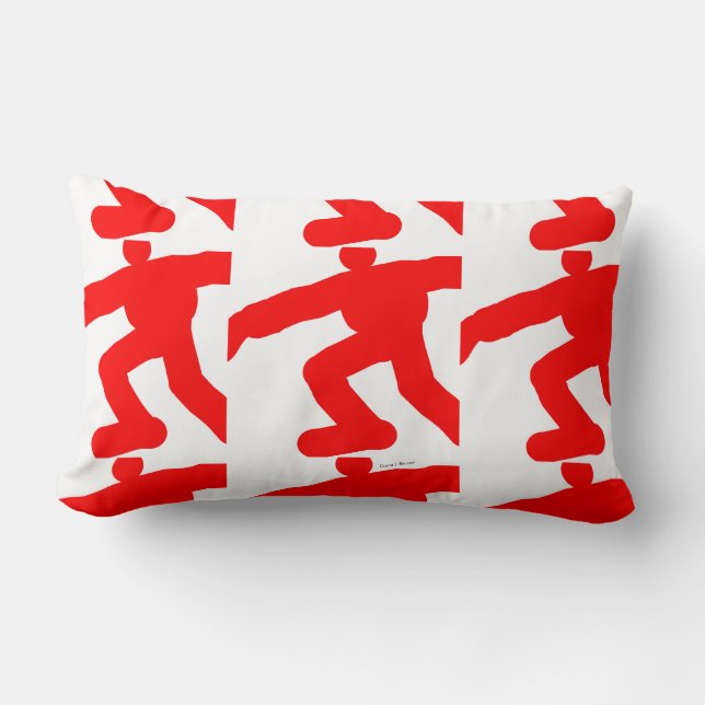 ALMOFADA LOMBAR OS NÚMEROS VERMELHOS (Frente)