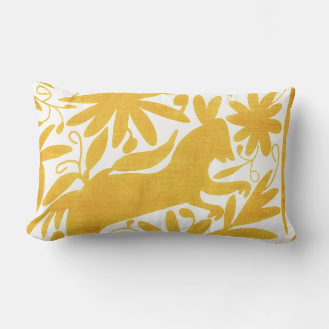 Almofada Lombar Otomi burro, Ouro Amarelo (Frente)