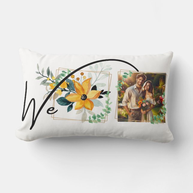 Almofada Lombar Ouro Bloom Personalizado Casal Lumbar (Frente)