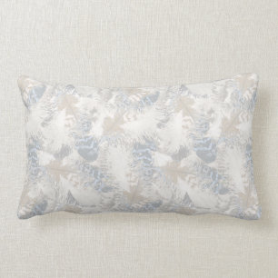 Almofada Lombar owl Feathers, gray, beige and blue, bird, light,