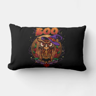 Almofada Lombar Owl Gift | Boo Owl Vestindo O Chapéu De Bruxa Para
