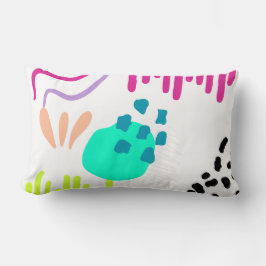 Almofada Lombar Padrão Abstrato colorido moderno.