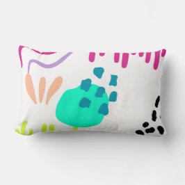 Almofada Lombar Padrão Abstrato colorido moderno.