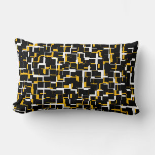 Almofada Lombar Padrão Amarelo Preto da Camo Digital