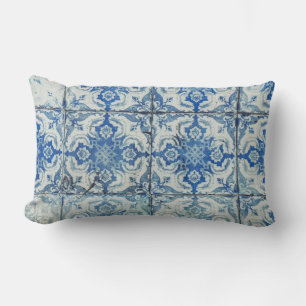 Almofada Lombar Padrão Antiquado de Azulejos Portugueses - Azulejo