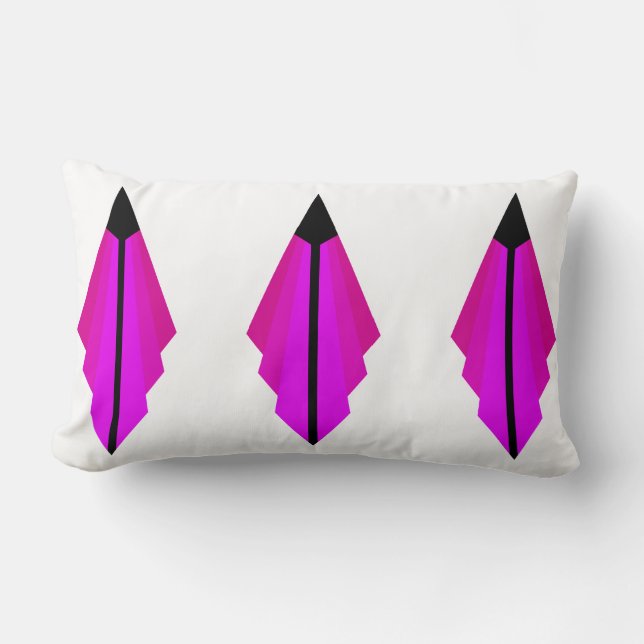 Almofada Lombar Padrão Art Deco em Pinks (Frente)