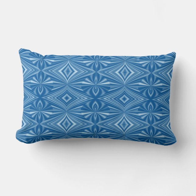 Almofada Lombar Padrão Azul Trendy Na moda (Frente)