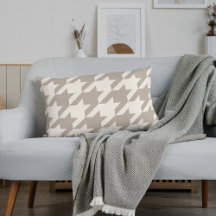 Padrão Clássico Neutro de Ivory Taupe Houndstooth