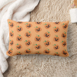 Almofada Lombar Padrão de Abóboras Kawaii de Halloween