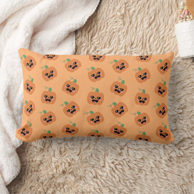Almofada Lombar Padrão de Abóboras Kawaii de Halloween (Cobertor)