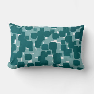 Almofada Lombar Padrão de Abstrato de Teal Na moda moderno
