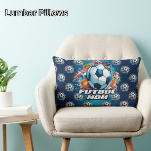 Almofada Lombar Padrão de Bola de Futebol da Mãe futebol
