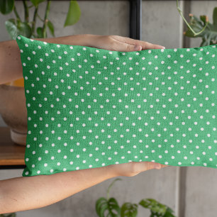 Almofada Lombar Padrão de Bolinhas Verdes Fofo