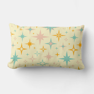 Almofada Lombar Padrão de estrelas coloridas retrô