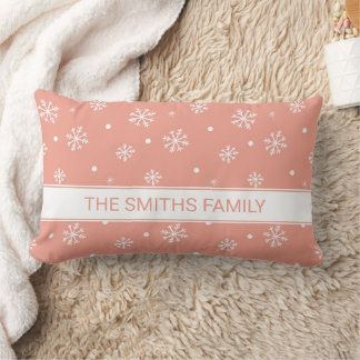 Almofada Lombar Padrão de Flocos de Neve Mínimos Personalizado