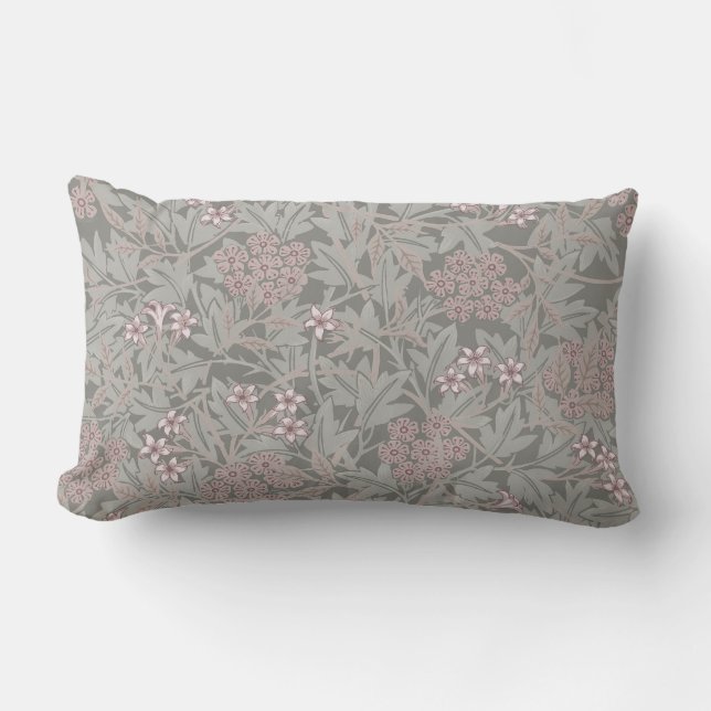 Almofada Lombar Padrão de Flor de Jasmim de William Morris (Frente)