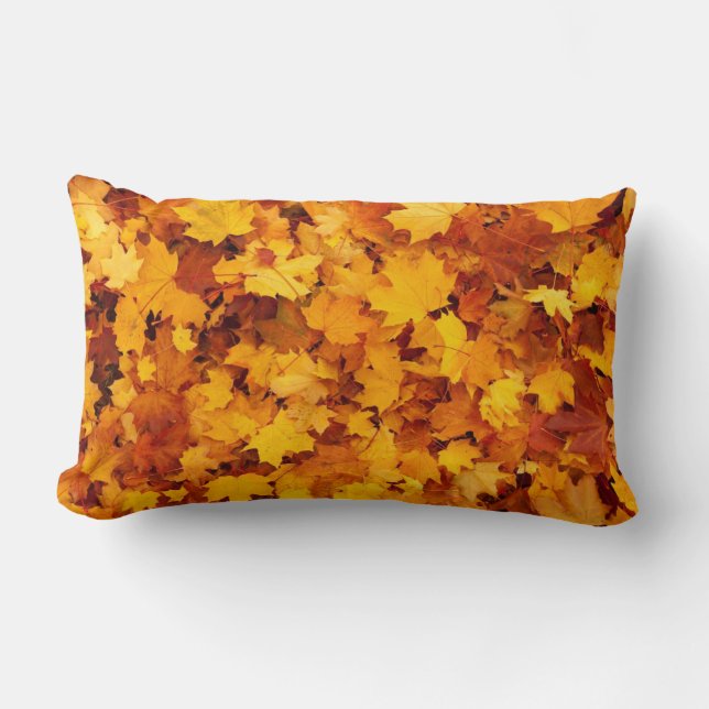 Almofada Lombar Padrão de Folhas de outono (Frente)