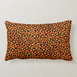 Almofada Lombar Padrão de Impressão do Animal Leopardo Laranja Bri