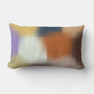 Almofada Lombar Padrão de Na moda de bege laranja roxo Trendy Blue