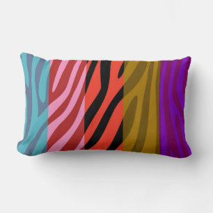 Almofada Lombar Padrão de Pele de Impressão de Zebra Retroativa