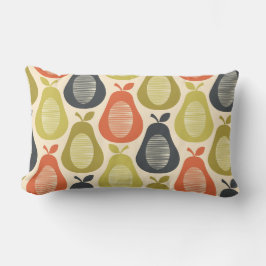 Almofada Lombar Padrão de Peras Escrivíveis Retroativas