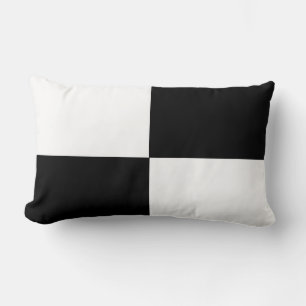 Almofada Lombar Padrão de tabuleiro de xadrez preto e branco
