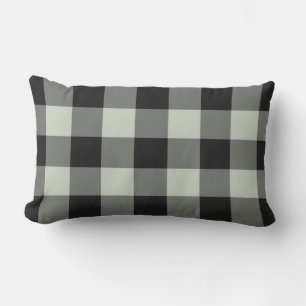 Almofada Lombar Padrão de Verificação de Gingham Buffalo Verde