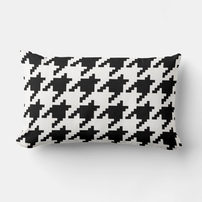 Almofada Lombar Padrão de verificação de houndstooth de pixel de 8 (Frente)