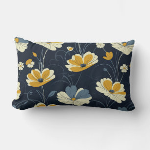 Almofada Lombar Padrão de vindima, design floral elegante