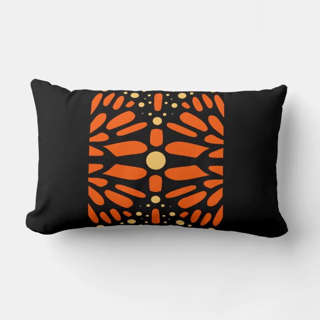 Almofada Lombar Padrão do Designer Elegante de Deco de Arte Simple (Frente)