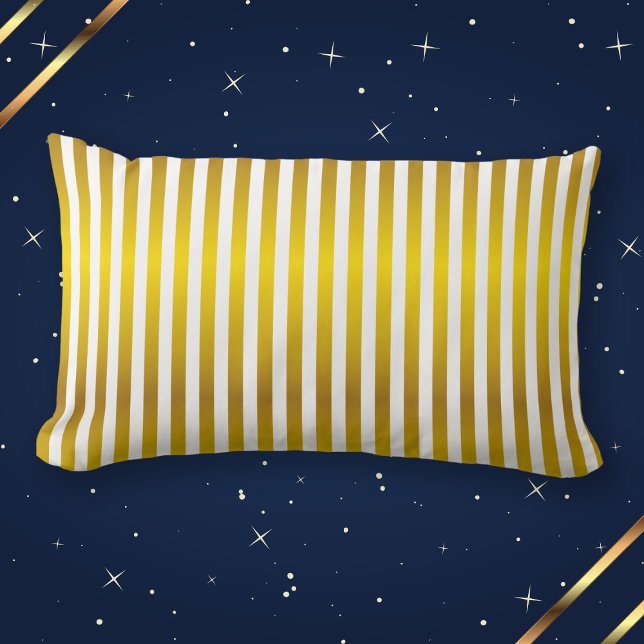 Almofada Lombar Padrão Dourado Elegante (Criador carregado)