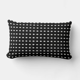 Almofada Lombar Padrão Elegante Preto Branco Chic Geométrico