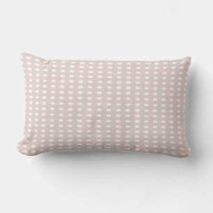 Almofada Lombar Padrão Elegante Rosa Branco Geométrico Chic