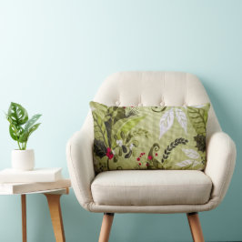 Almofada Lombar Padrão Floral Travesseiro de Natal