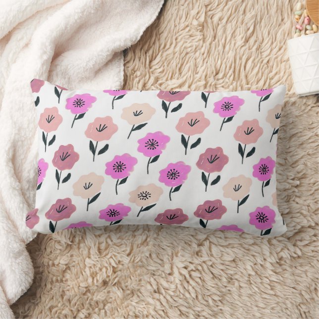 Almofada Lombar Padrão floral vibrante (Cobertor)