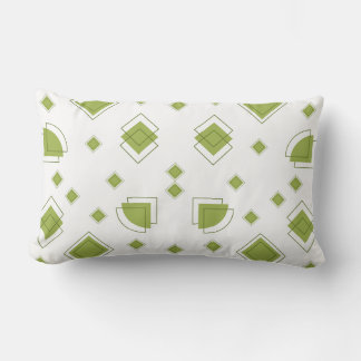Almofada Lombar Padrão Geométrico Verde Sage Minimalista