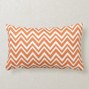 Almofada Lombar Padrão Laranja Zigzag