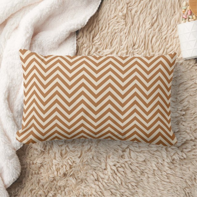 Almofada Lombar Padrão Moderno Terracotta Chevron Herringbone (Cobertor)