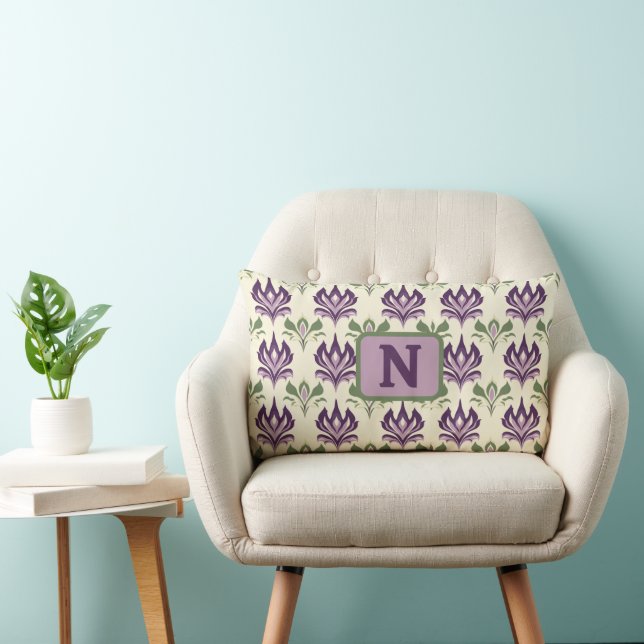 Almofada Lombar Padrão Ornamental Lily Motif (Cadeira)