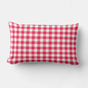 Almofada Lombar Padrão Red Gingham